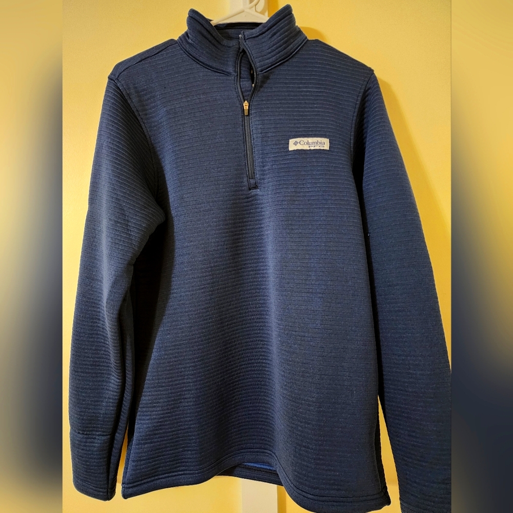 Men's Columbia 1/4 zip navy blue pullover